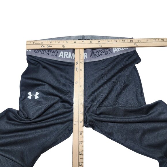 Under Armour Youth Black Capri Leggings YXL Polyester/Elastane‎ Sportswear - Picture 4 of 6